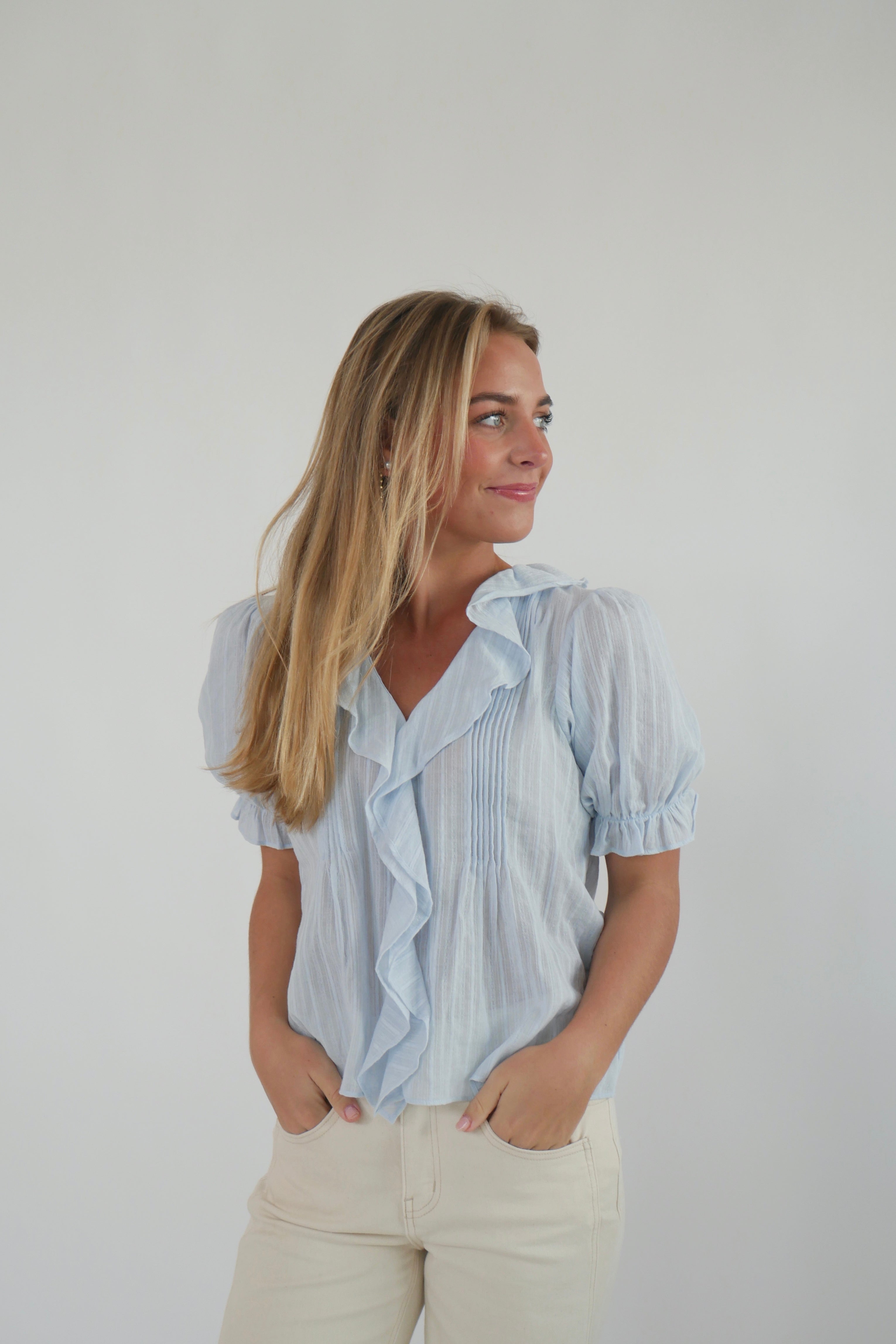 MISA Blouse - Light Blue