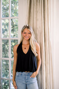 Halter Bubble Top - Black