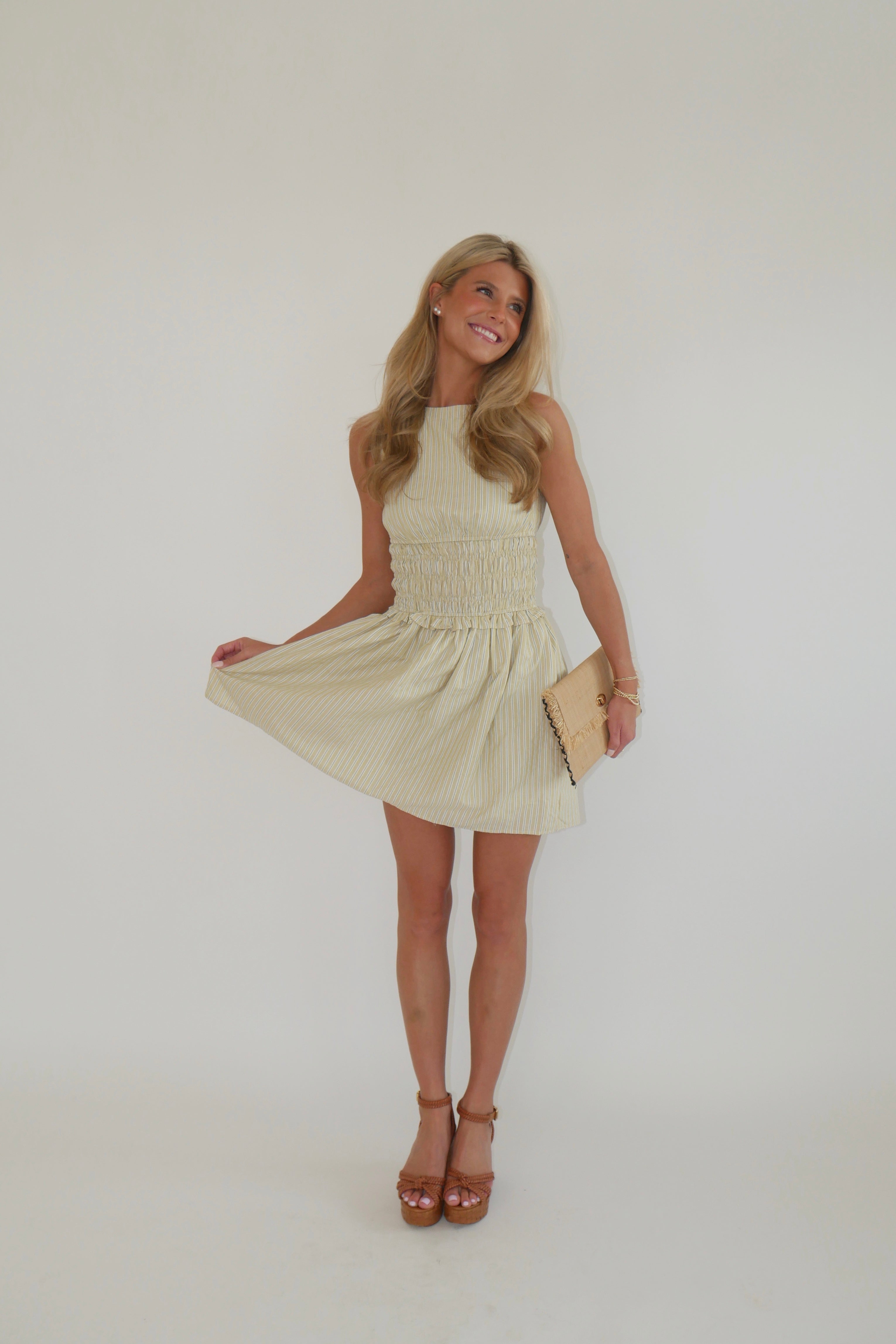 Pinstripe Mini Dress