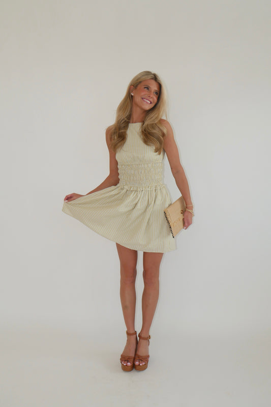Pinstripe Mini Dress