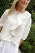 Coral Off White Blouse