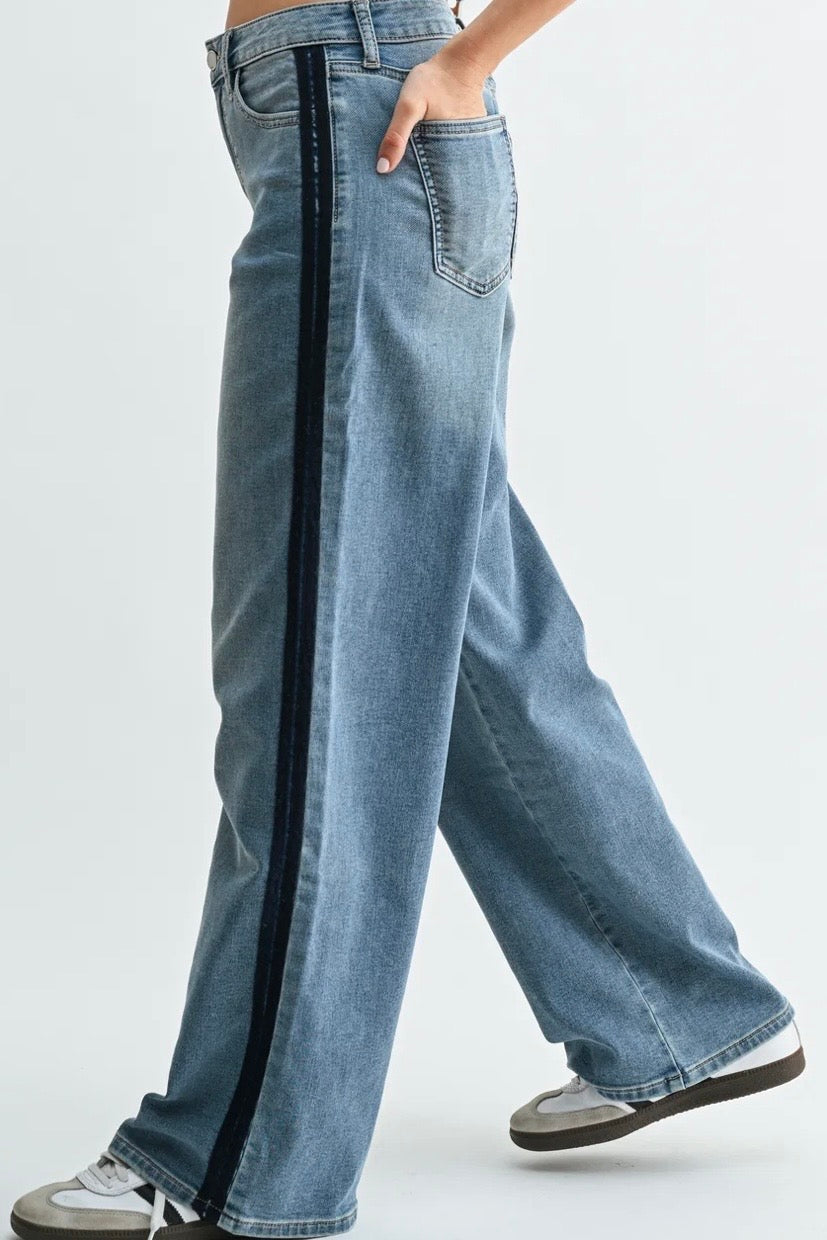 Mid Rise Sweatpant Jeans