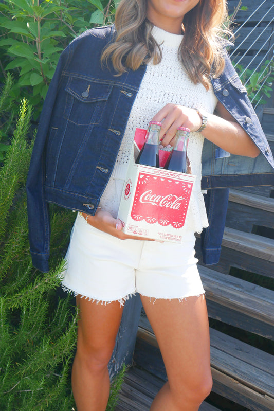 White JBD Jean Shorts