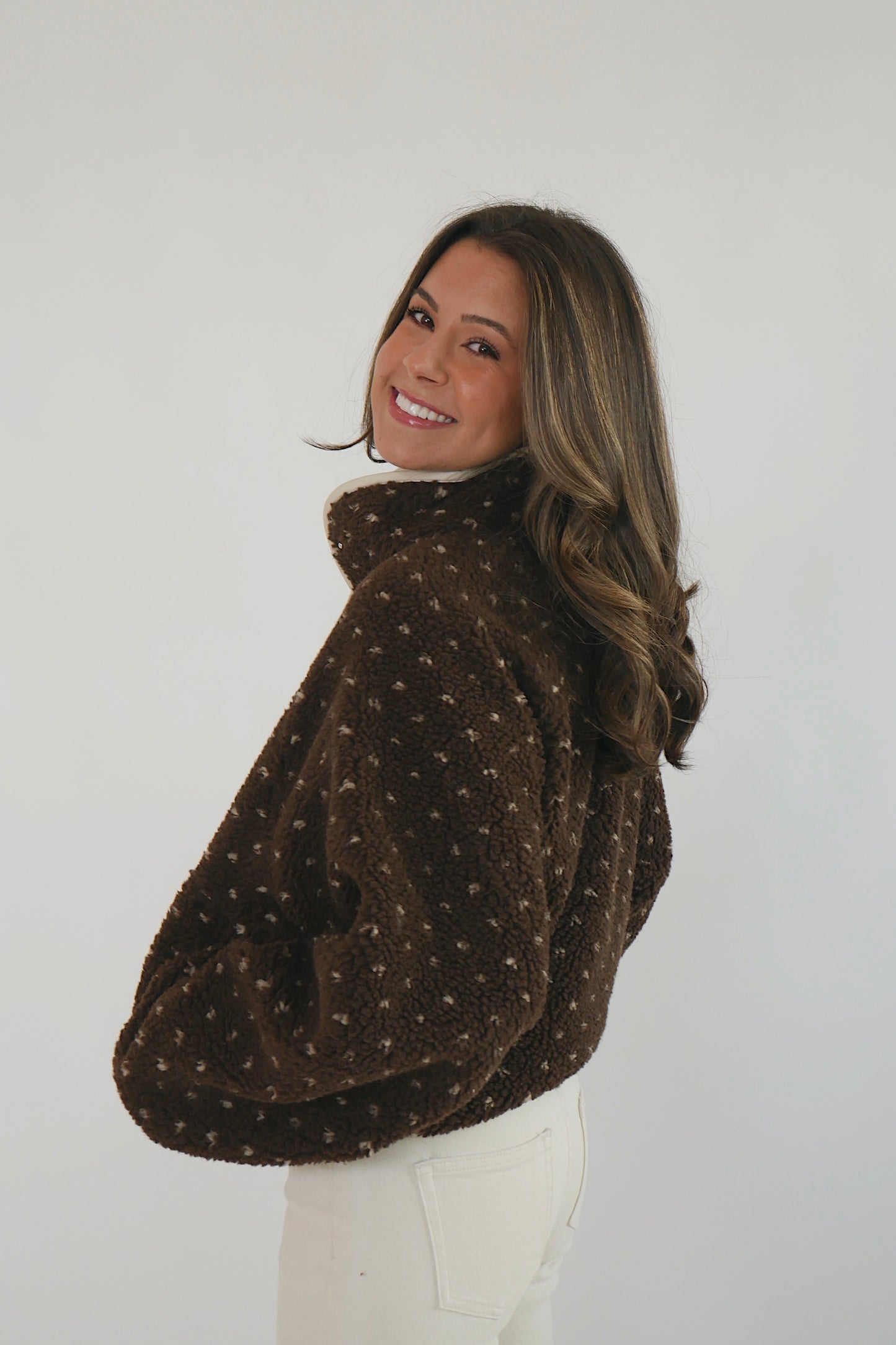 The Aspen Fleece Jacket In Brown