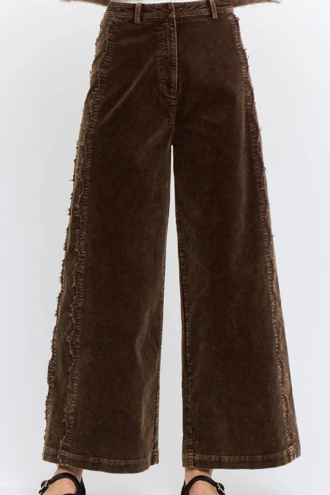 Wide-Leg Cordurory High Rise Pants