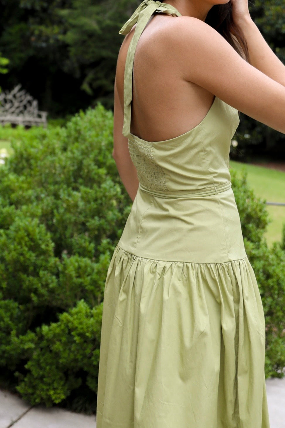 Green Halter Dress