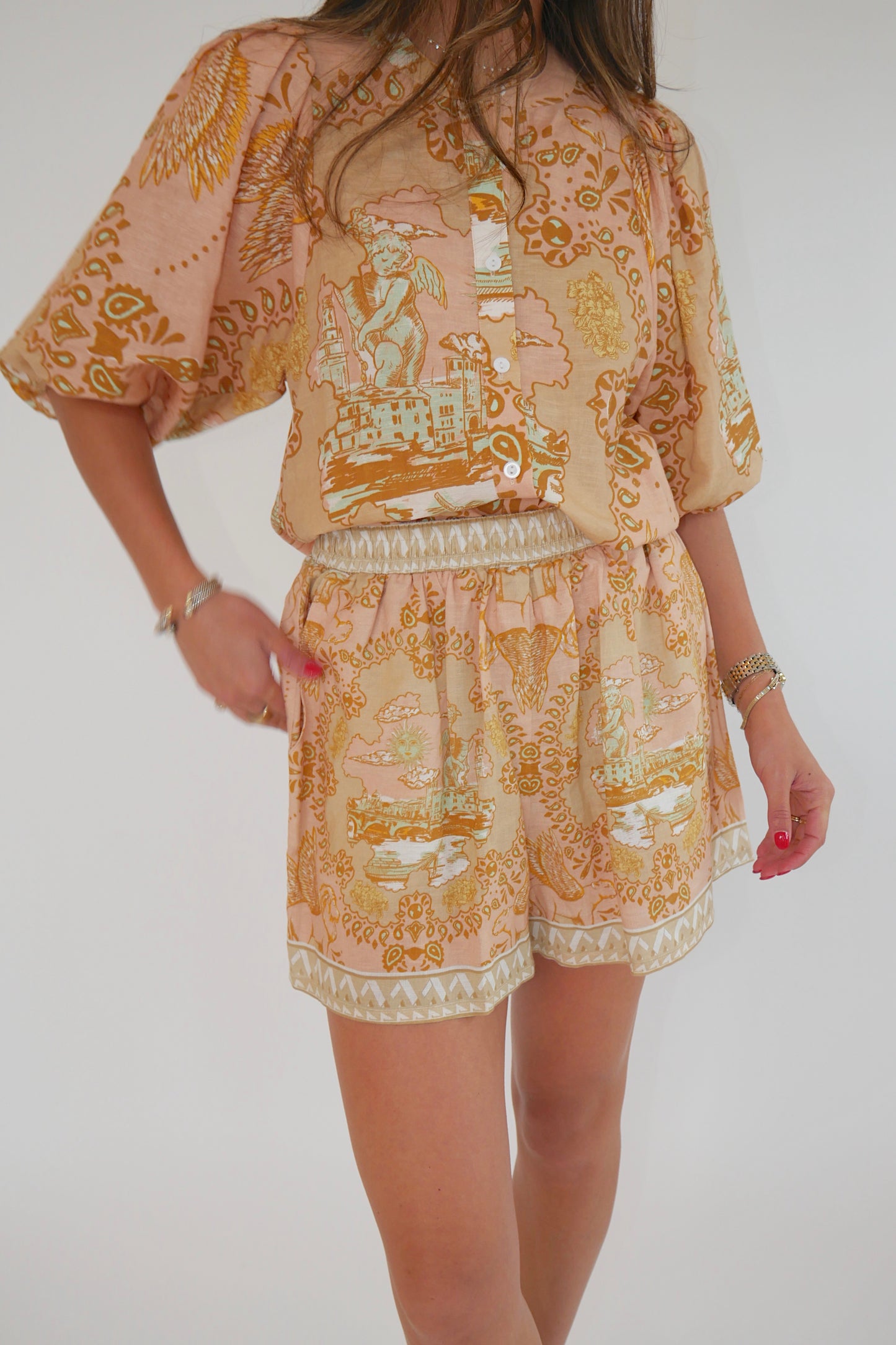 The Balloon Italian Coast Rose Blouse