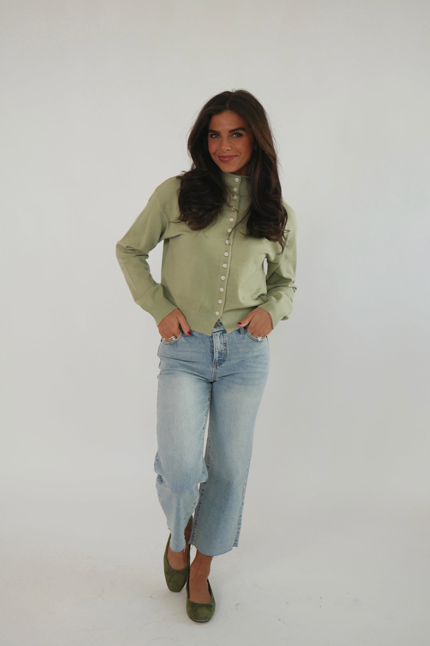 The Hannah Cardigan - Green