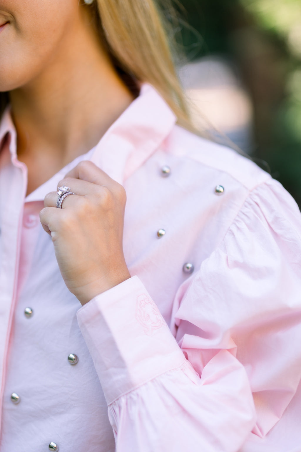 Poplin stud shirt