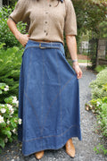 Belted Denim Skirt