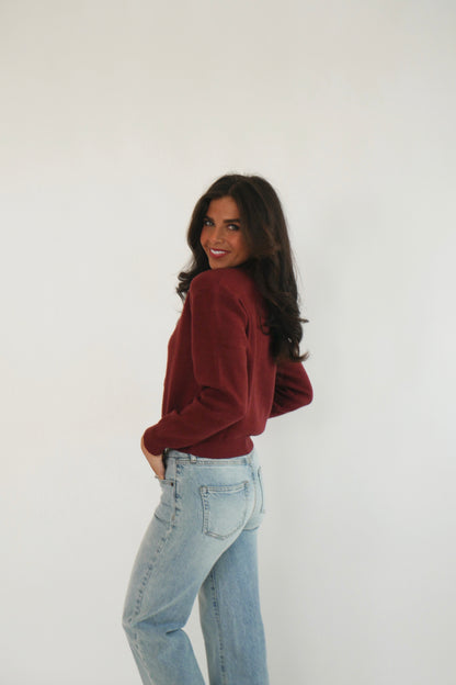 The Perfect Cardigan - Burgundy