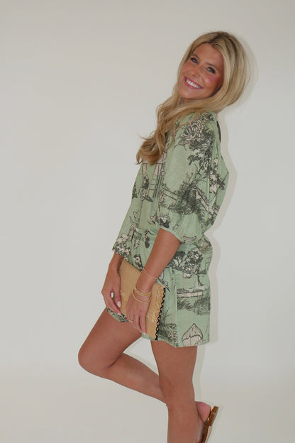 Balloon Thailand Green Blouse