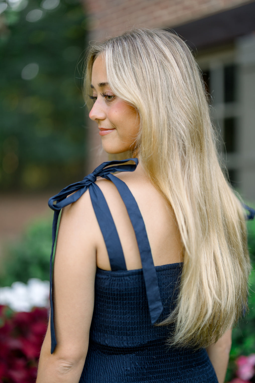 Drop Waist Navy Dress