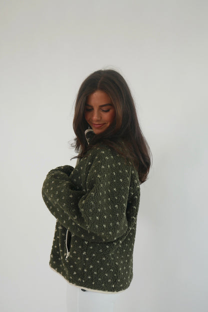 The Aspen Fleece In Army Green