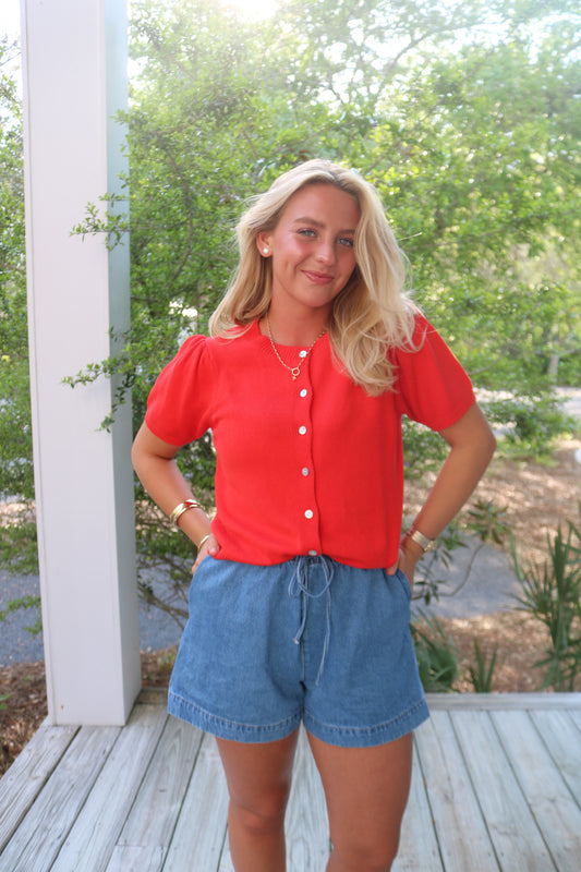 The Anne Cherry Cardigan