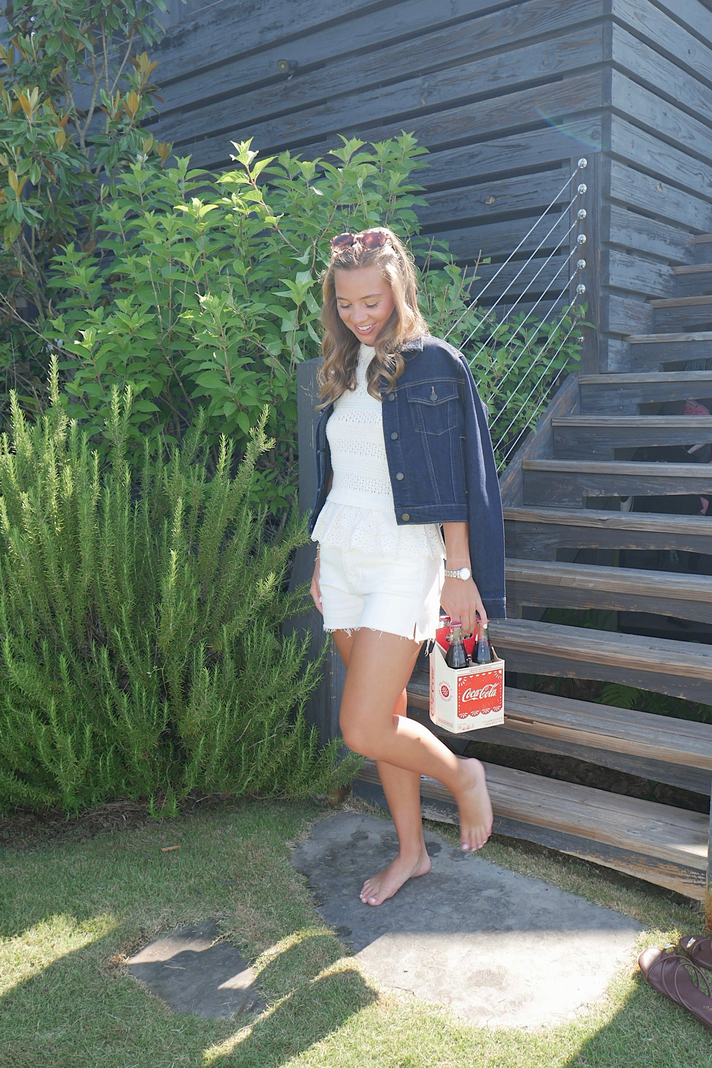 White JBD Jean Shorts