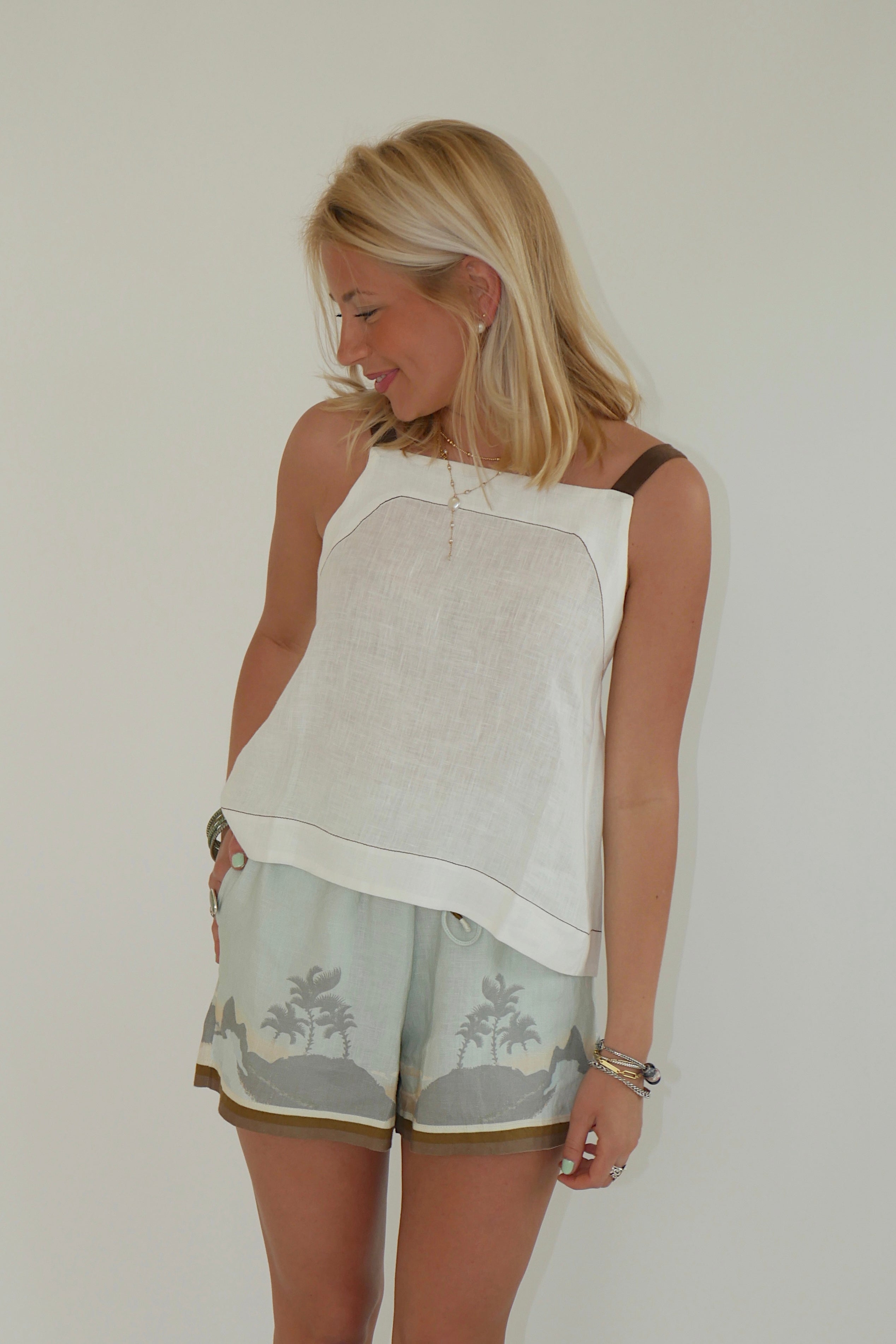 Teresita Linen Top