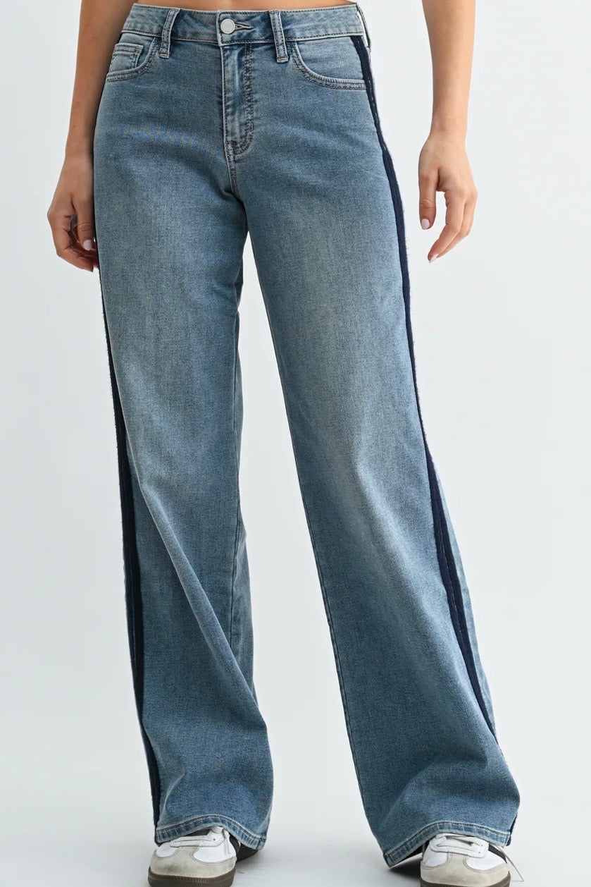 Mid Rise Sweatpant Jeans