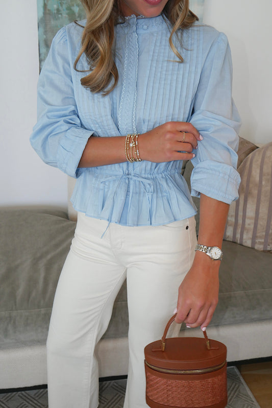 Mira Blouse - Bird Blue