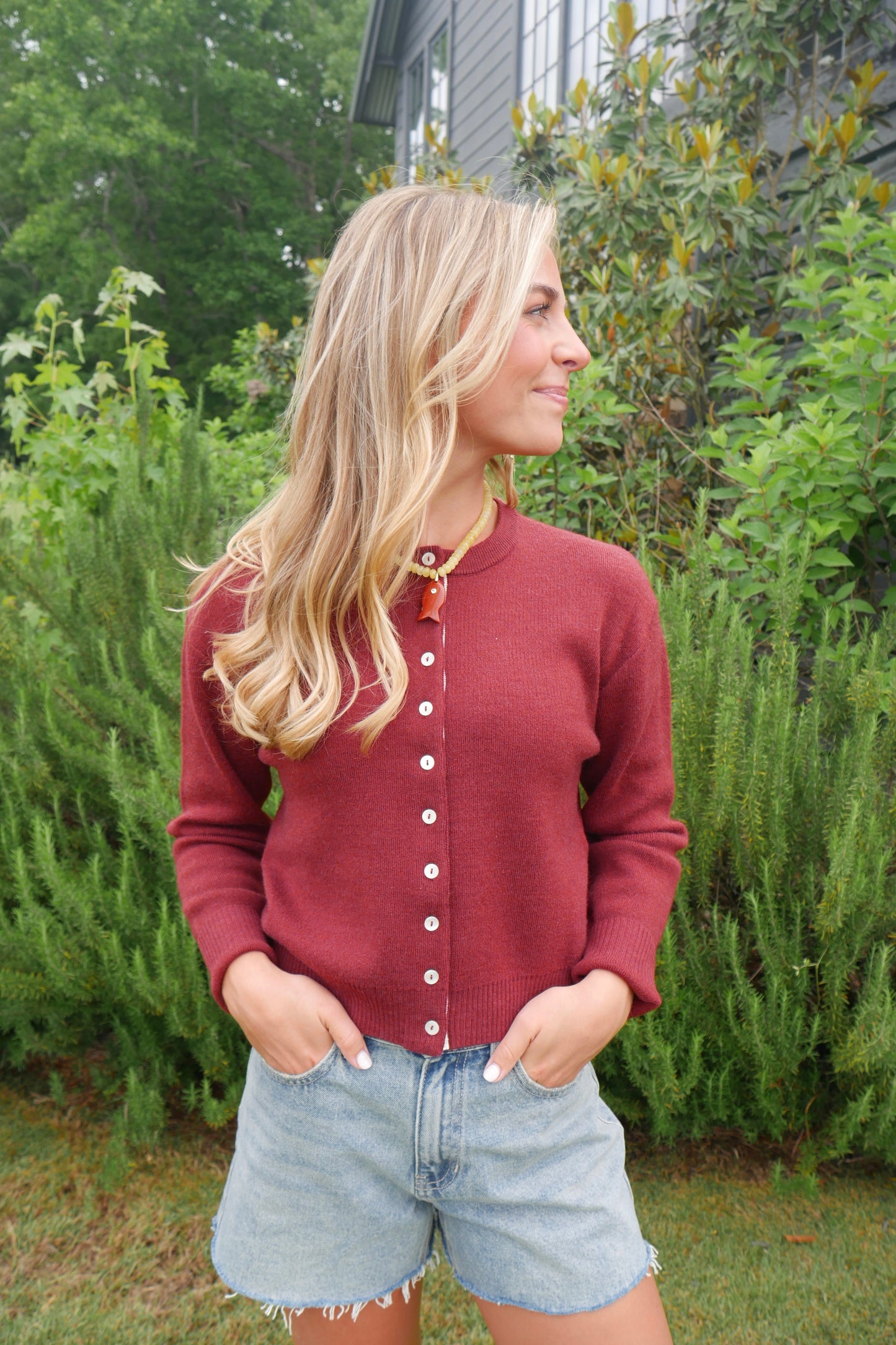 The Perfect Cardigan - Burgundy