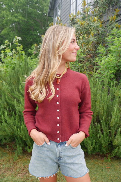 The Perfect Cardigan - Burgundy