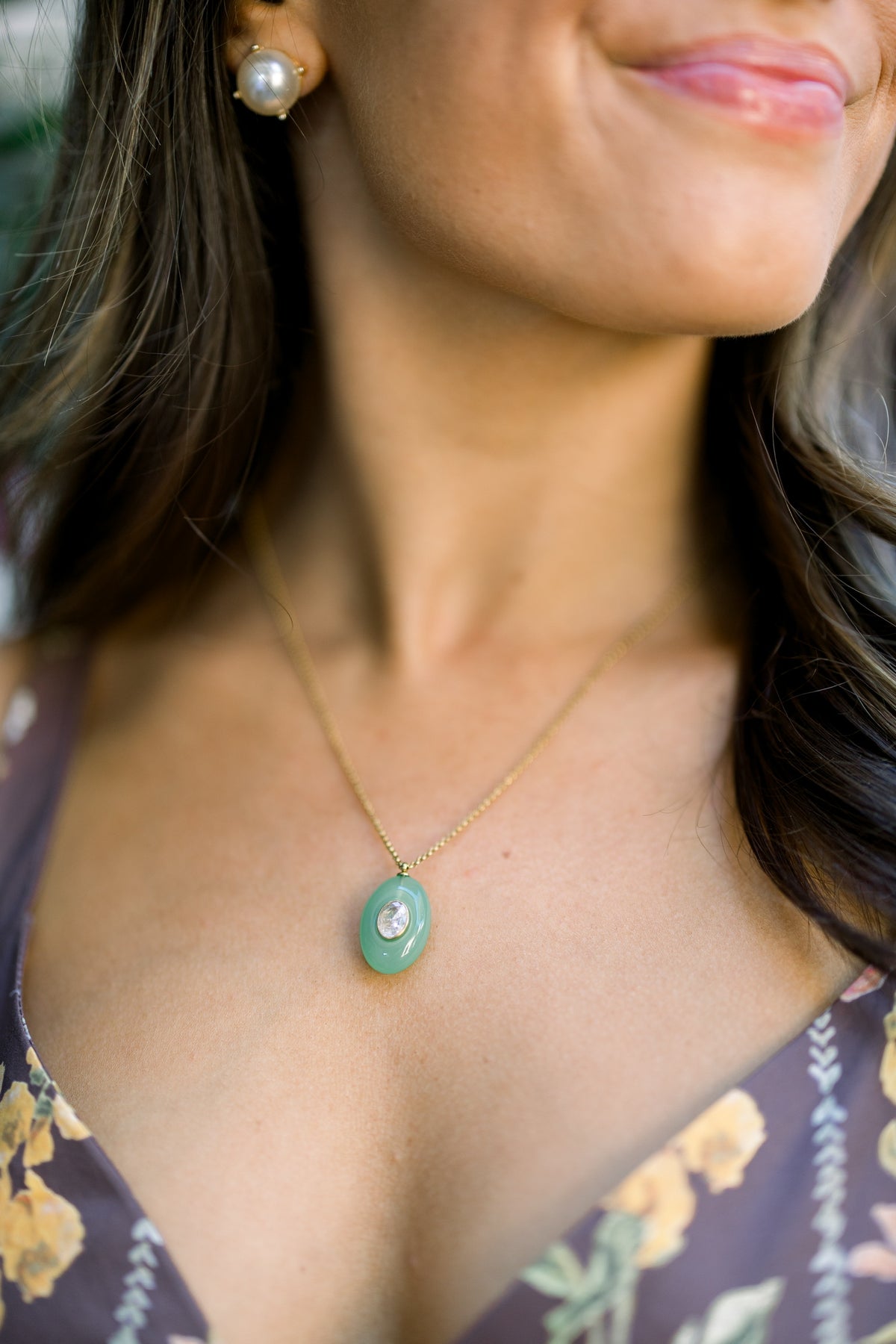 Green 18K Gold Necklace