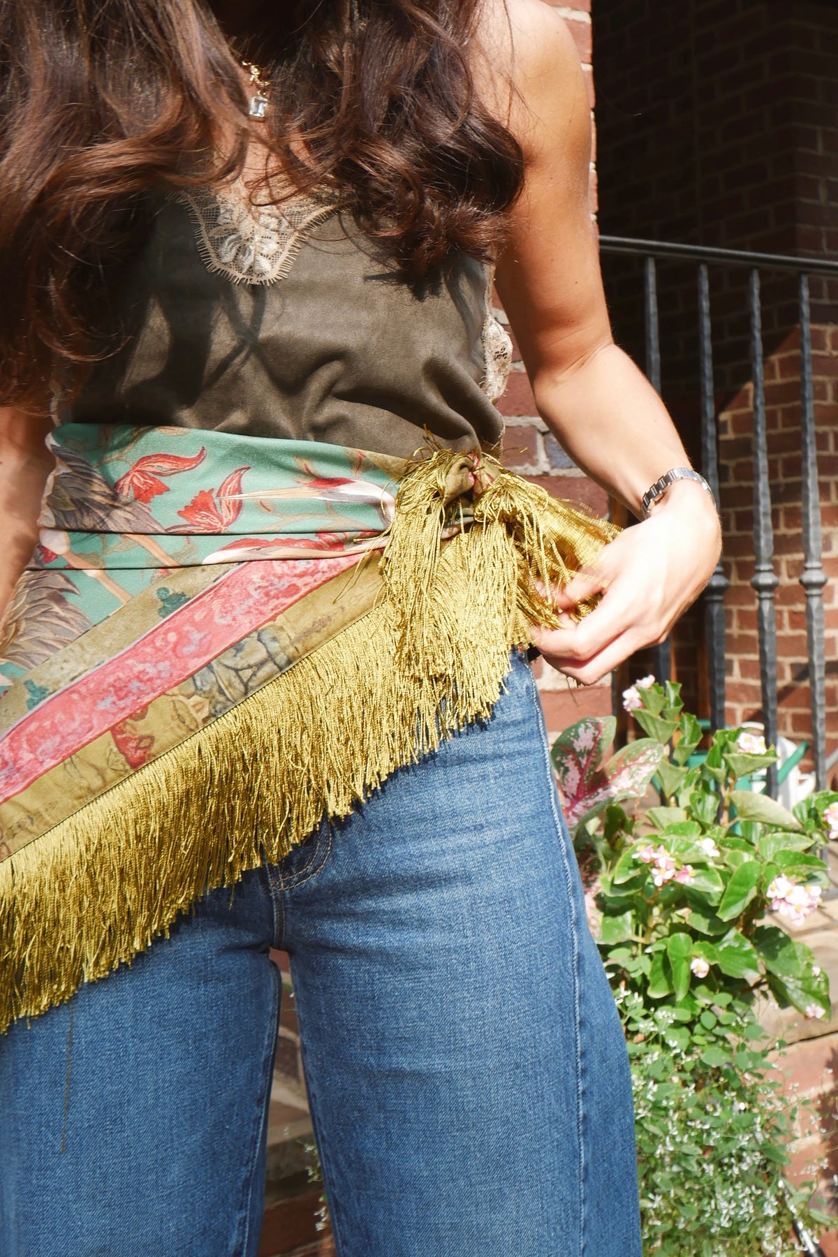 Crane Print Scarf
