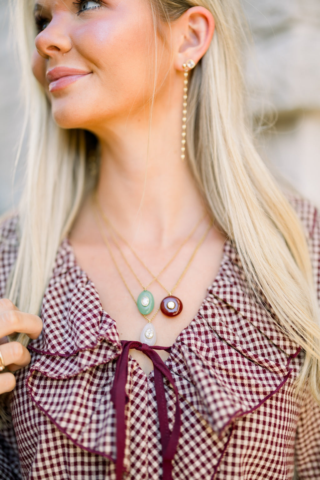 Cream 18K Gold Neckalce