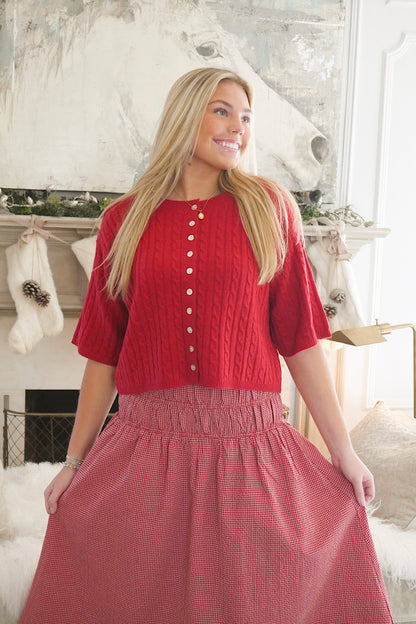 The Scarlet Cardigan - Burgandy