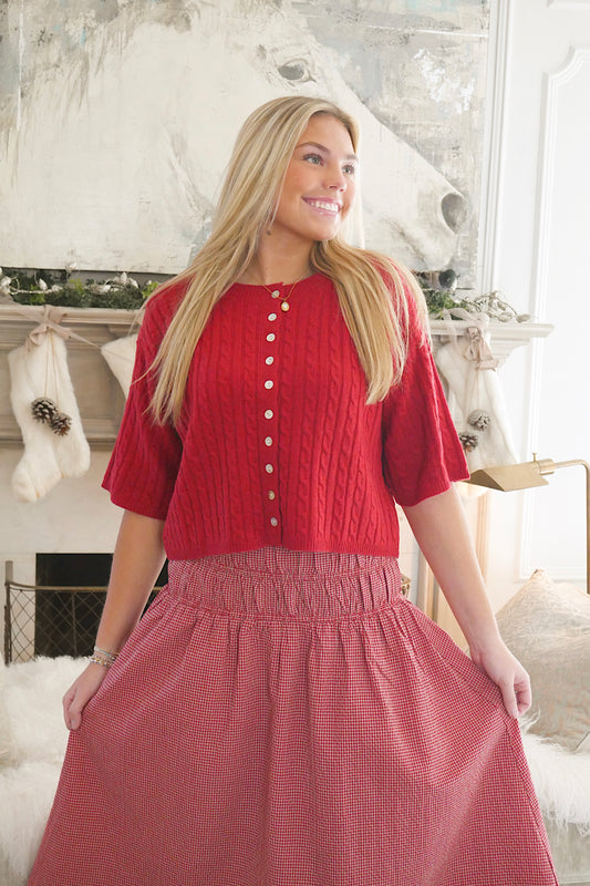 The Scarlet Cardigan - Burgandy