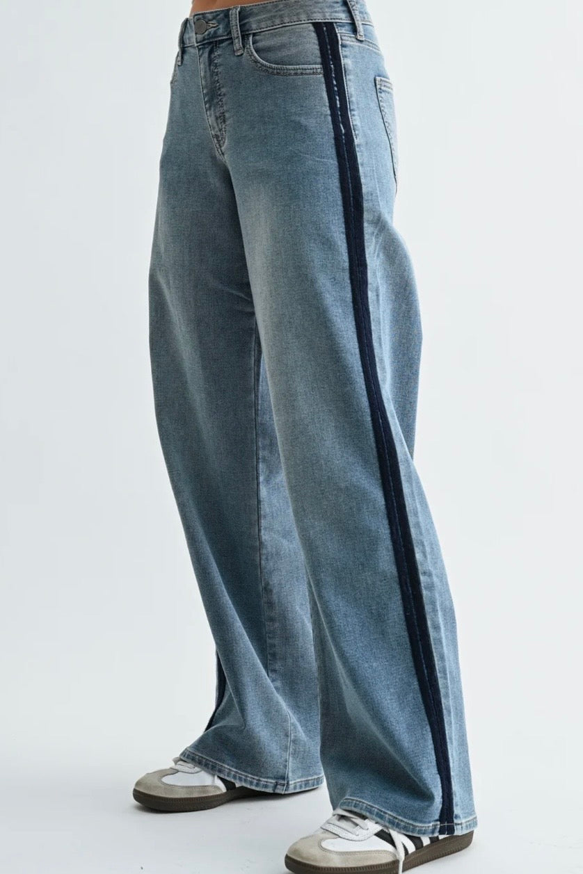 Mid Rise Sweatpant Jeans