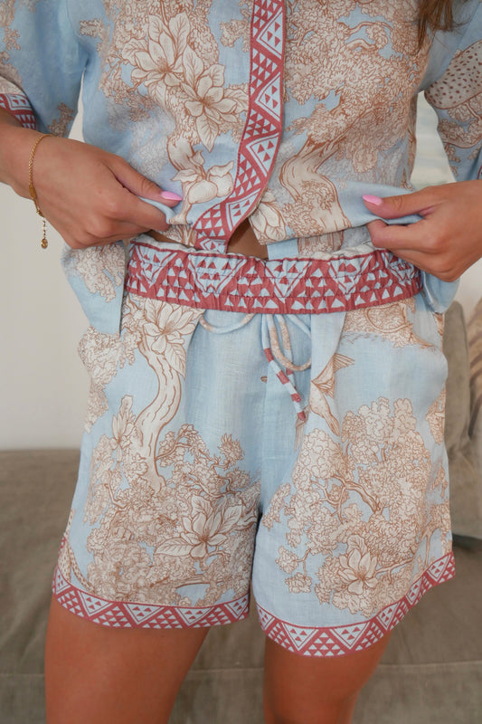 Africa Light Blue Shorts