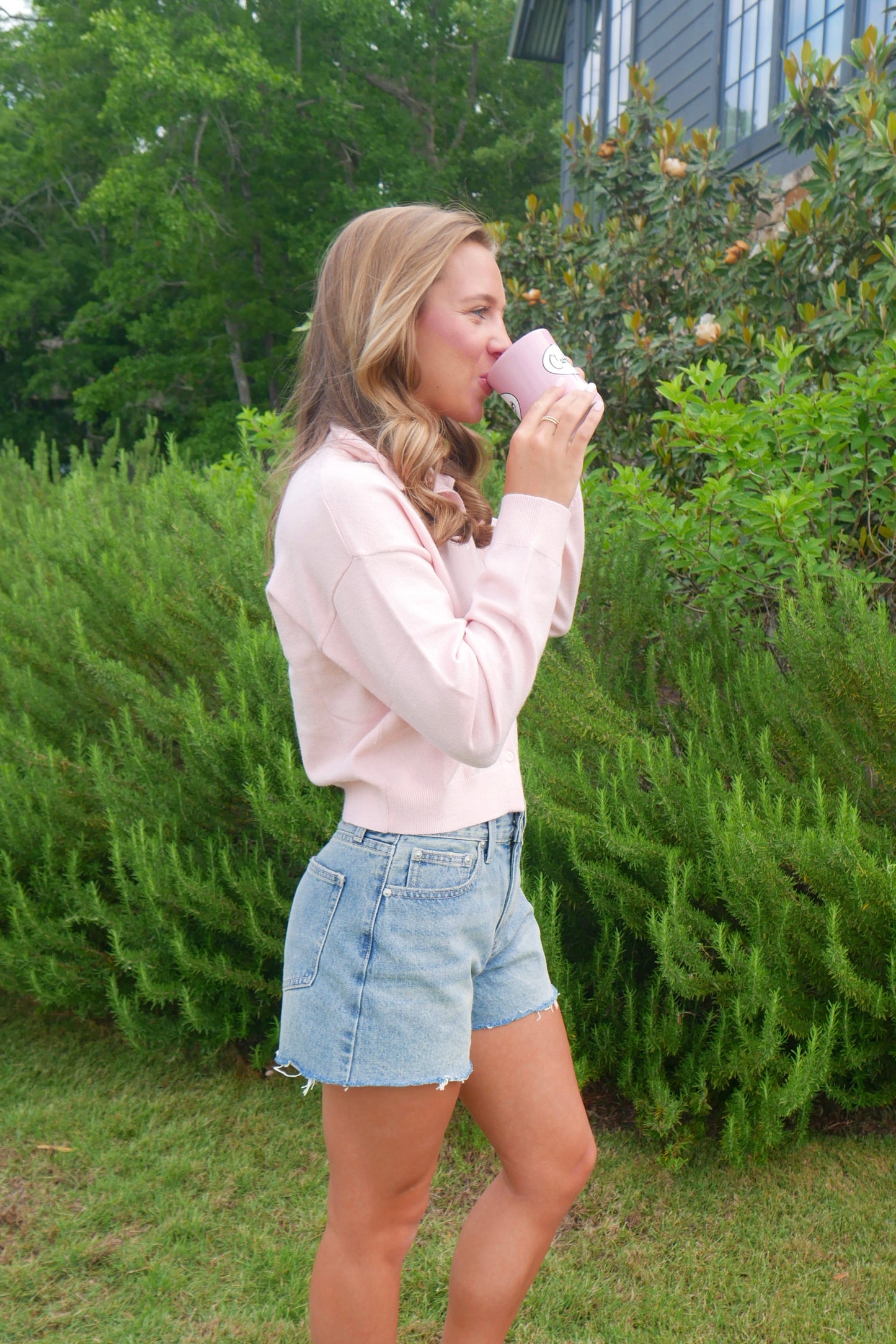 Hannah Cardigan - Link Pink