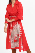Cleo Panther Dress Red