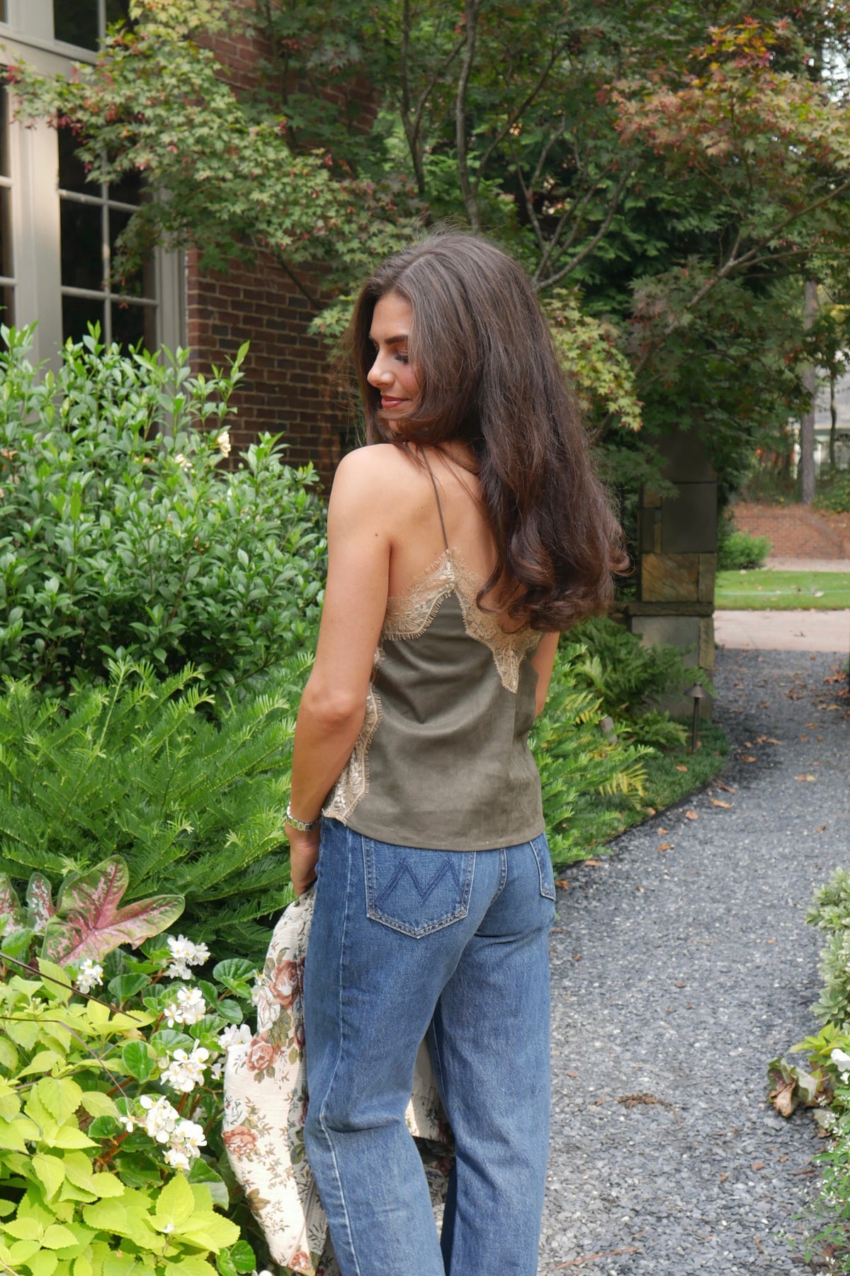 Suede Lace Tank