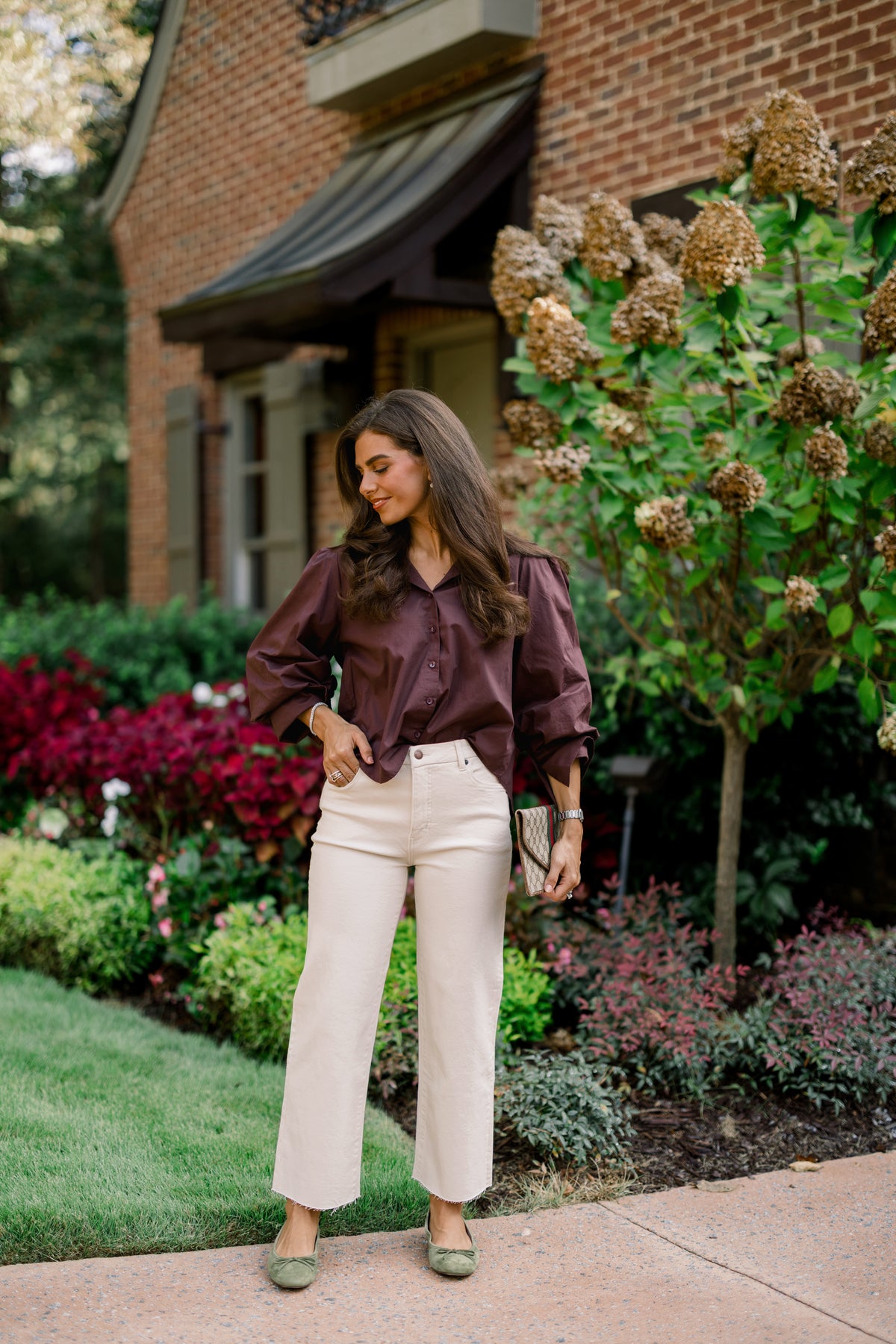 Poplin Brown Button Down