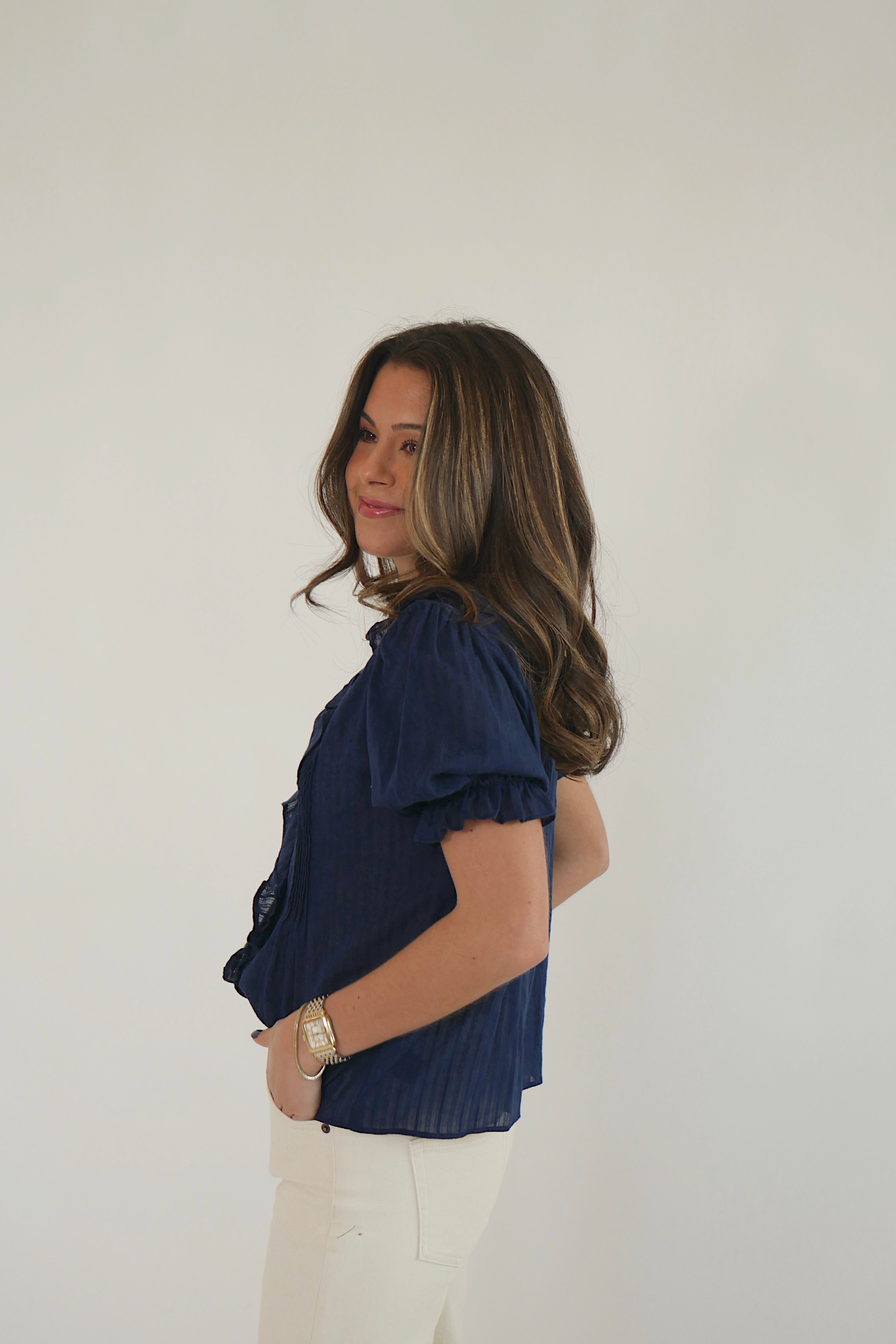 MISA Blouse - Navy