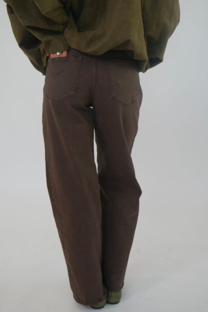 Brown Barrel Jeans