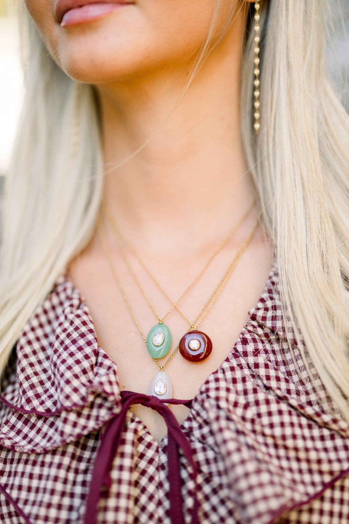 Green 18K Gold Necklace