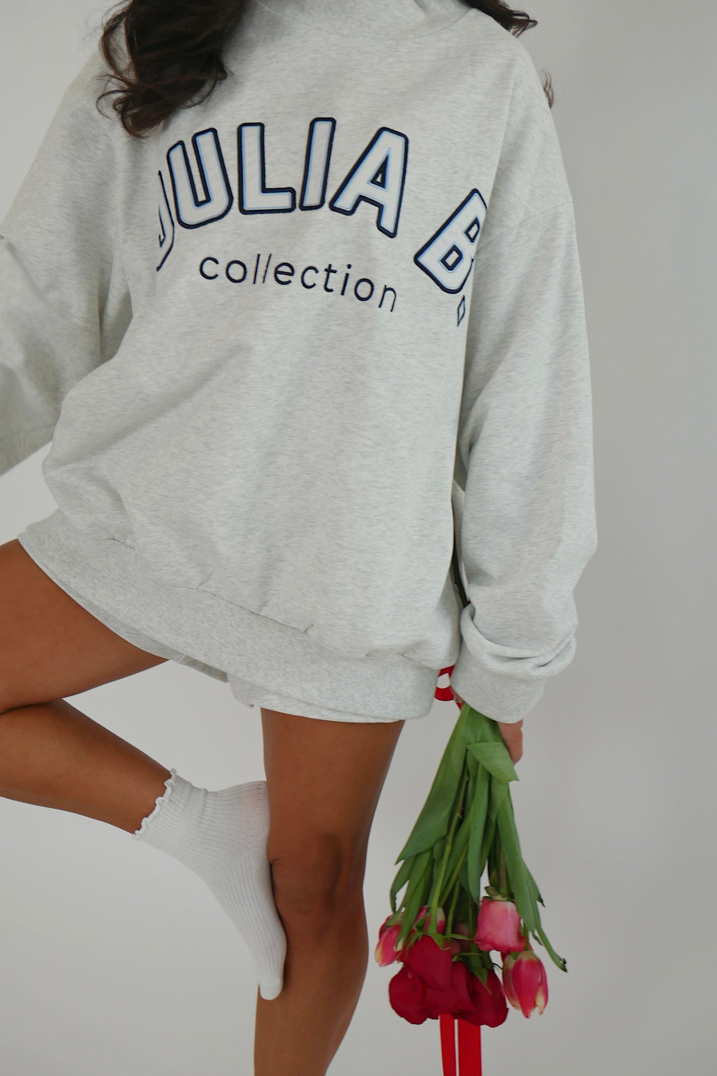 JULIA B. SWEAT-SHORTS - HEATHER GRAY