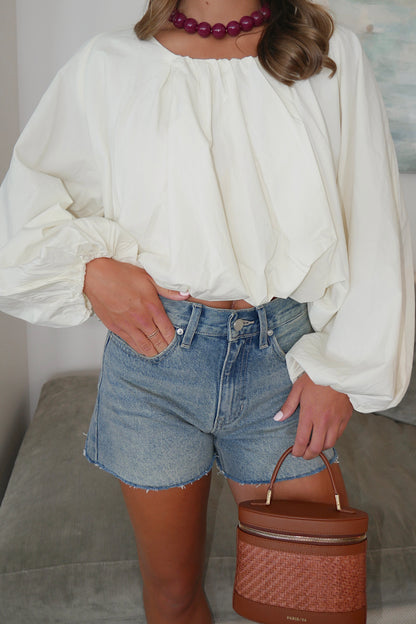 The Louise Bubble Blouse - Cream