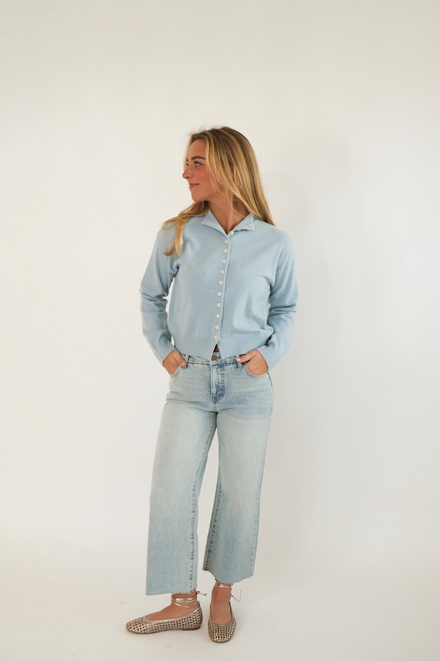 The Hannah Cardigan - Baby Blue