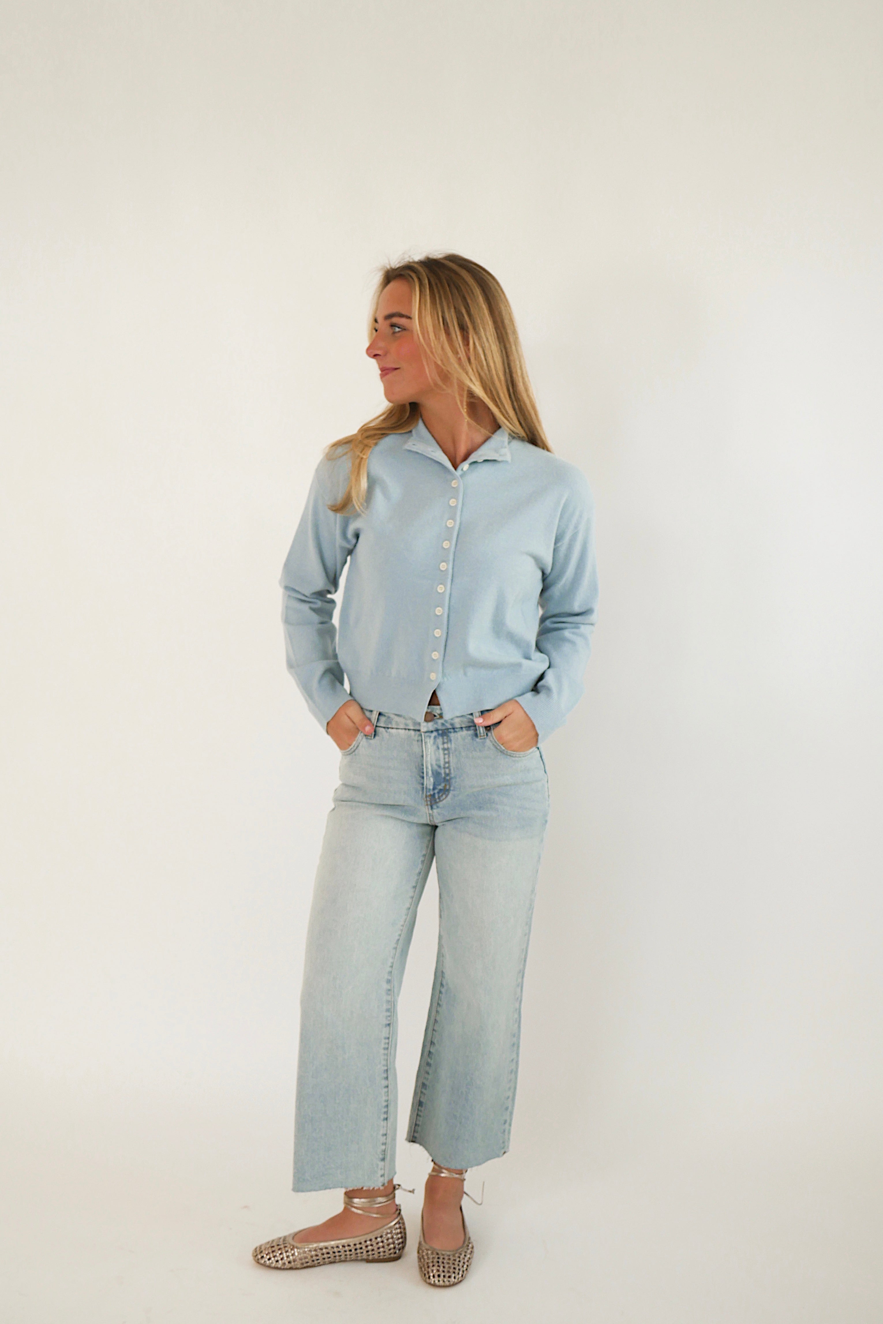 The Hannah Cardigan - Baby Blue