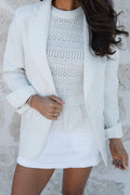 White Linen Blazer