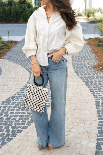 Ivory Puff Sleeve Blouse