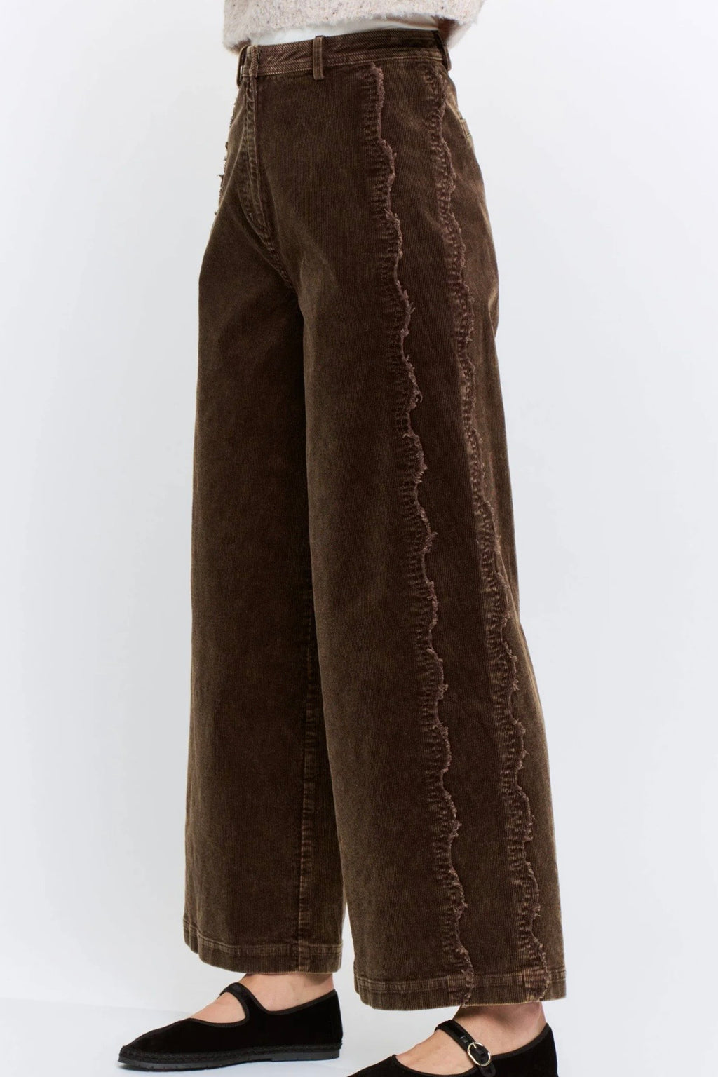 Wide-Leg Cordurory High Rise Pants