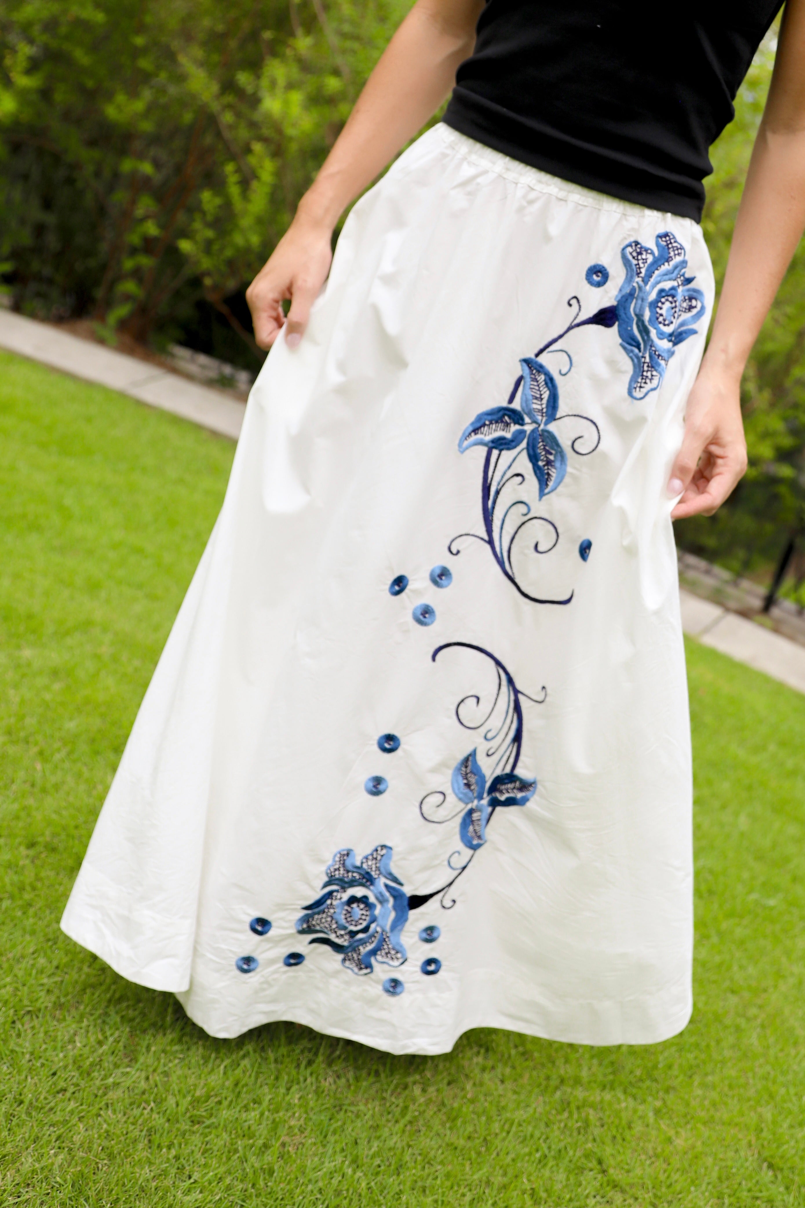 Kimber Embroidered Maxi Skirt