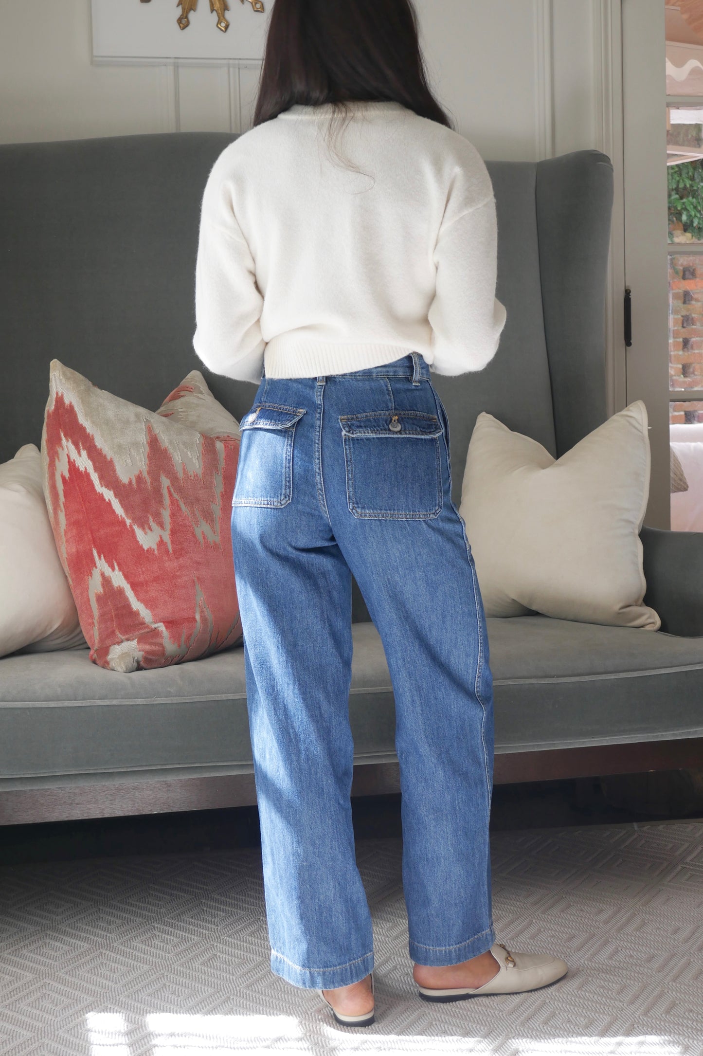 Sherman High Rise Relaxed Jean - Medium Wash