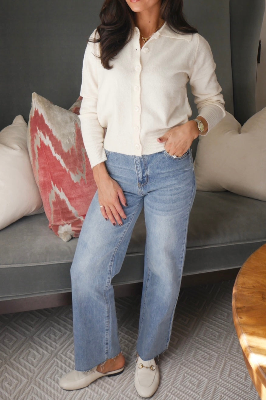 The Millie Cardigan In Cream