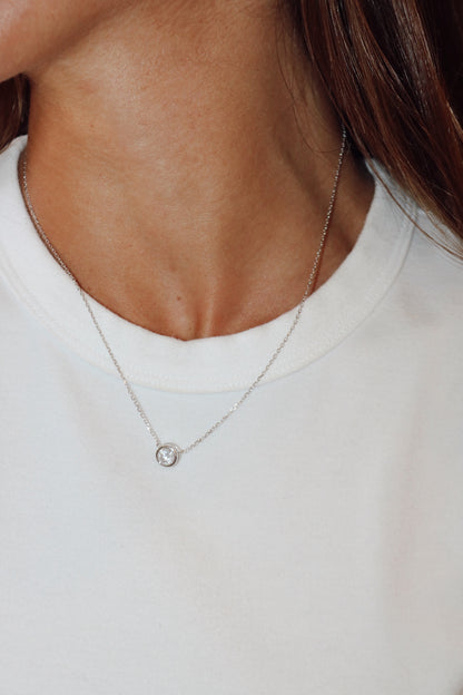The Taylor Large Silver Stud Necklace